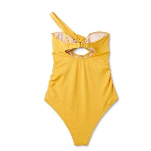One Piece Unique Mustard Tumeric Yellow Swimsuit - Picture 6 of 7